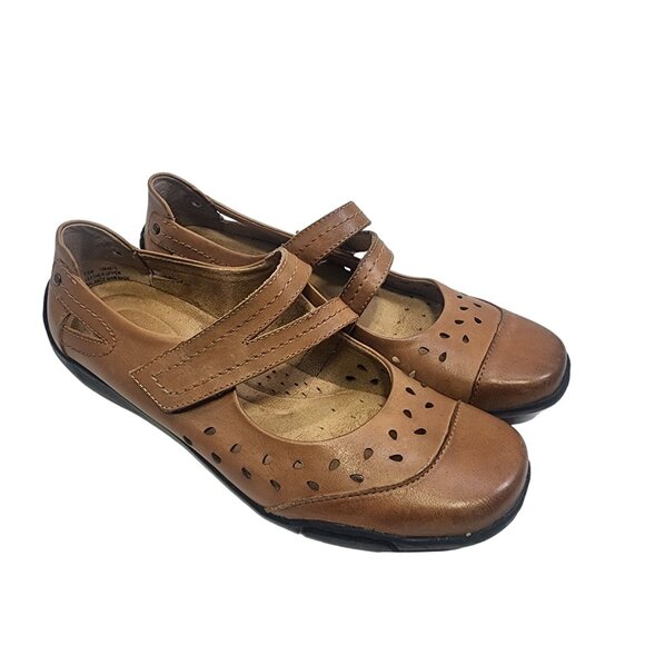 Array‎ Womens Leather Breeze Mary Jane Flats Perforated Size 7.5W - Picture 1 of 12